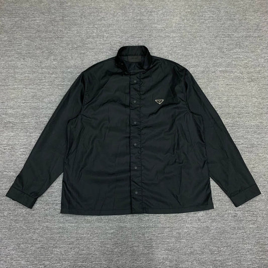 Prada Black Triangle Logo Coach Jacket