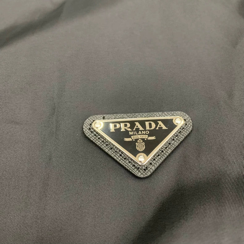 Prada Black Triangle Logo Coach Jacket