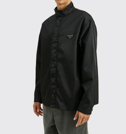 Prada Black Triangle Logo Coach Jacket