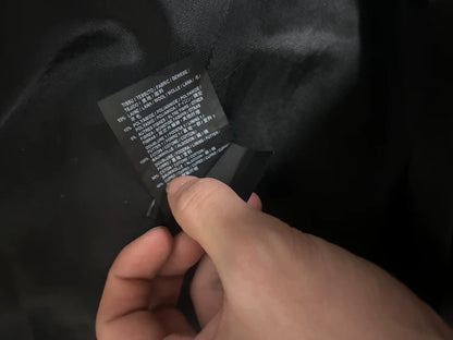 Saint Laurent Navy Double-Breasted Coat