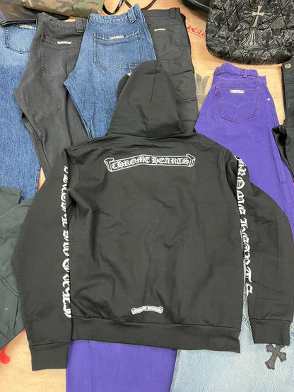 Chrome Hearts Black Hoodie with Graphic Design