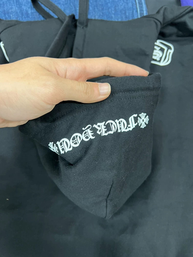 Chrome Hearts Black Hoodie with Graphic Design