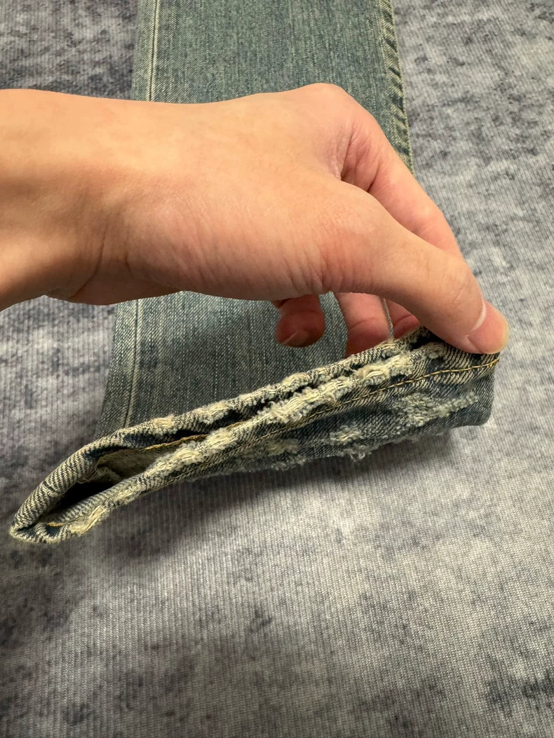 Saint Laurent Distressed Blue Jeans