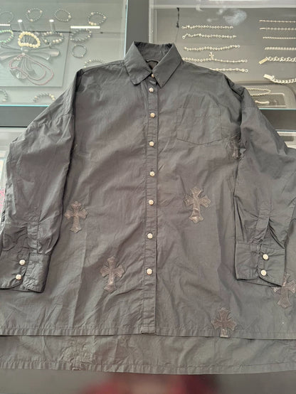 Chrome Hearts Black Batwing Sleeve Shirt-yf