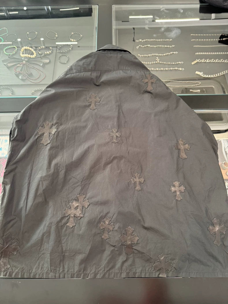 Chrome Hearts Black Batwing Sleeve Shirt-yf