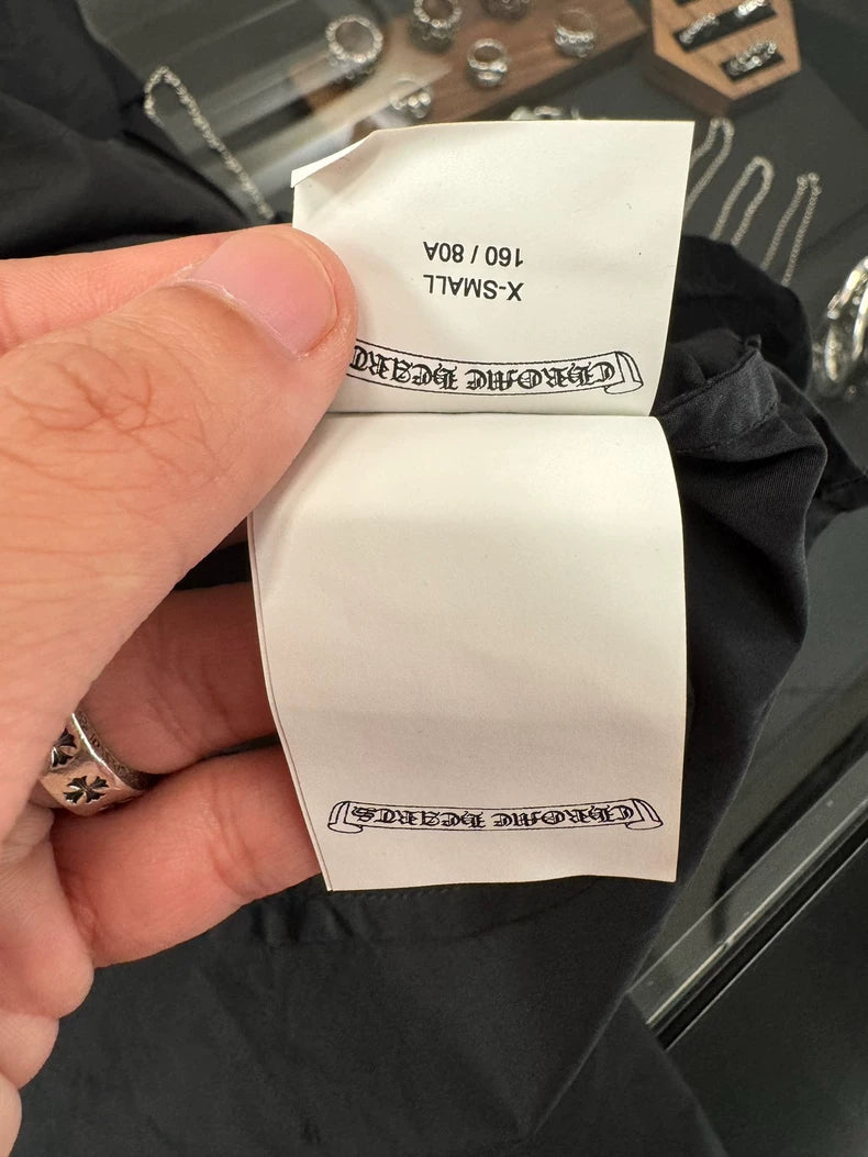 Chrome Hearts Black Batwing Sleeve Shirt-yf