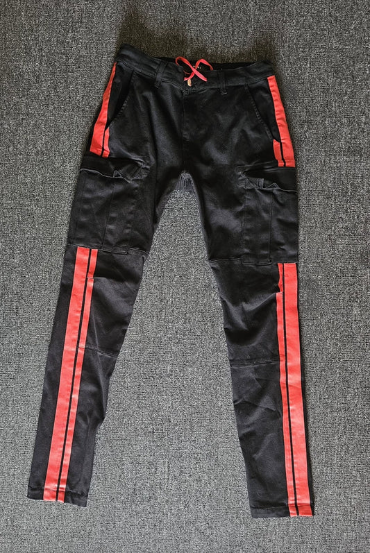 Amiri Black Jeans with Red Stripes-yf
