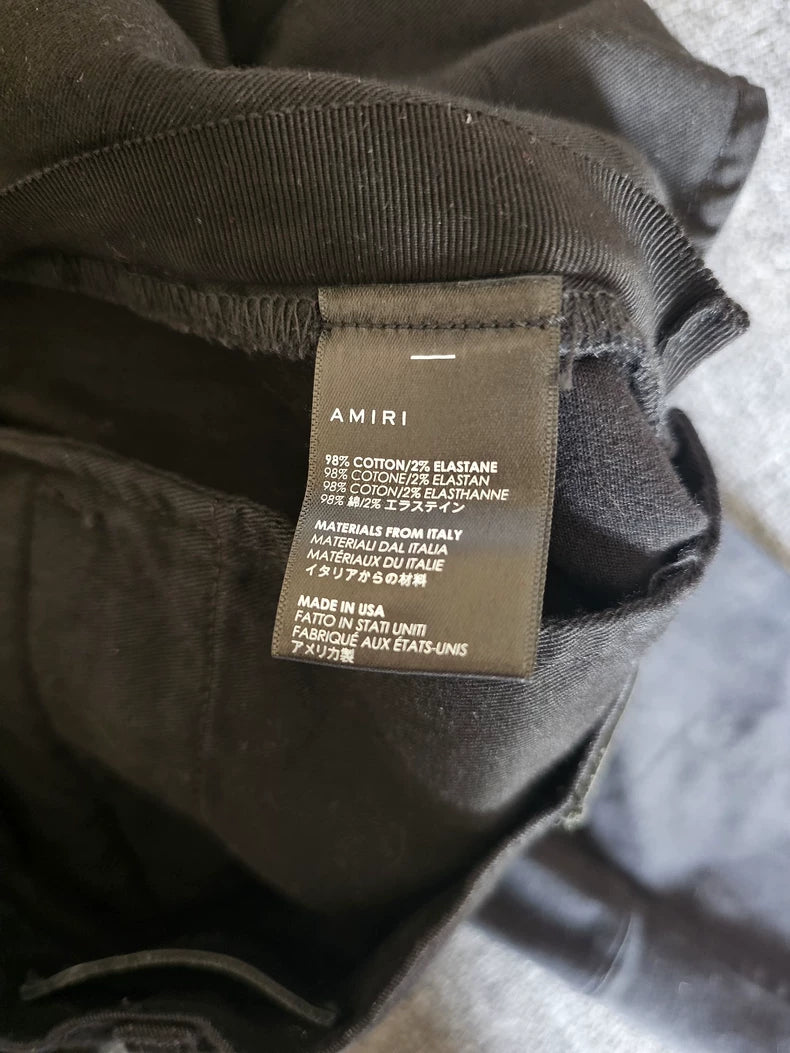 Amiri Black Jeans with Red Stripes-yf