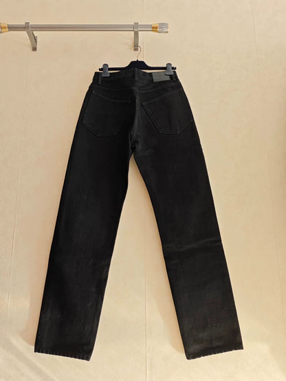 Balenciaga Black Wide-Leg Denim Pants