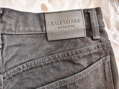 Balenciaga Black Wide-Leg Denim Pants