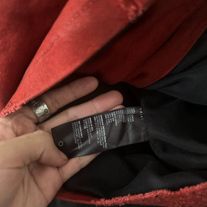 Amiri Red Suede Leather Jacket