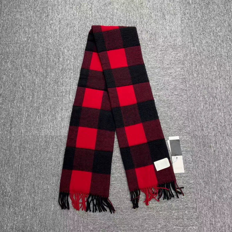 Gucci Thick Wool Plaid Scarf-zp