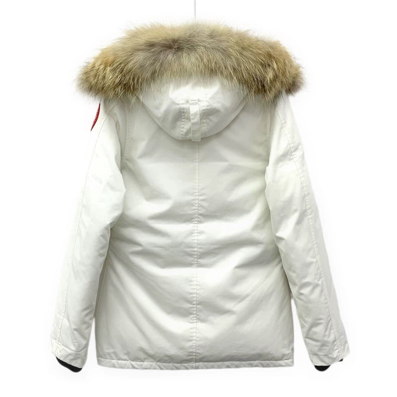 Canada Goose White Fur Hooded Down Jacket-yf