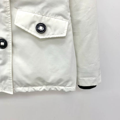 Canada Goose White Fur Hooded Down Jacket-yf