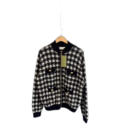 Gucci Black and White Check Jacket