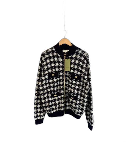 Gucci Black and White Check Jacket