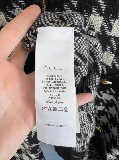Gucci Black and White Check Jacket
