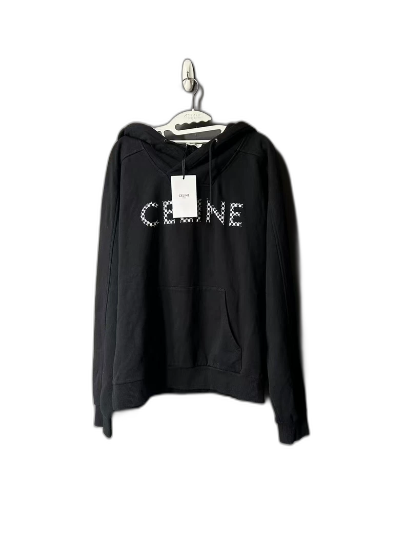 Celine Checkerboard Studded Hoodie