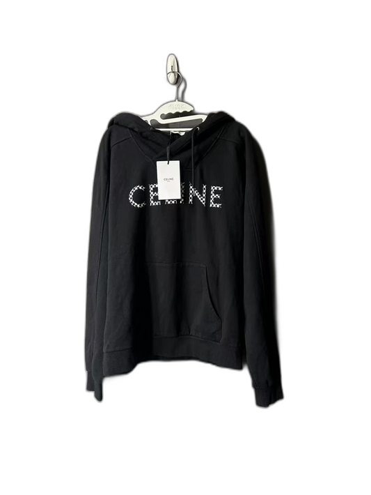 Celine Checkerboard Studded Hoodie