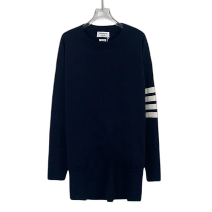 Classic Navy Wool Crew Neck Sweater