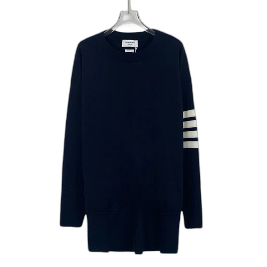 Classic Navy Wool Crew Neck Sweater