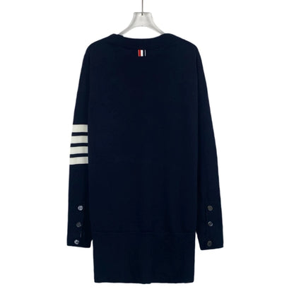 Classic Navy Wool Crew Neck Sweater