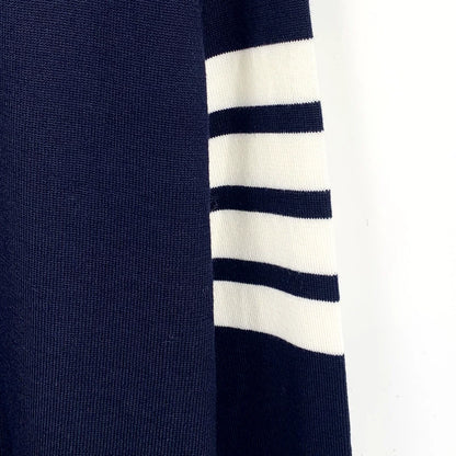 Classic Navy Wool Crew Neck Sweater