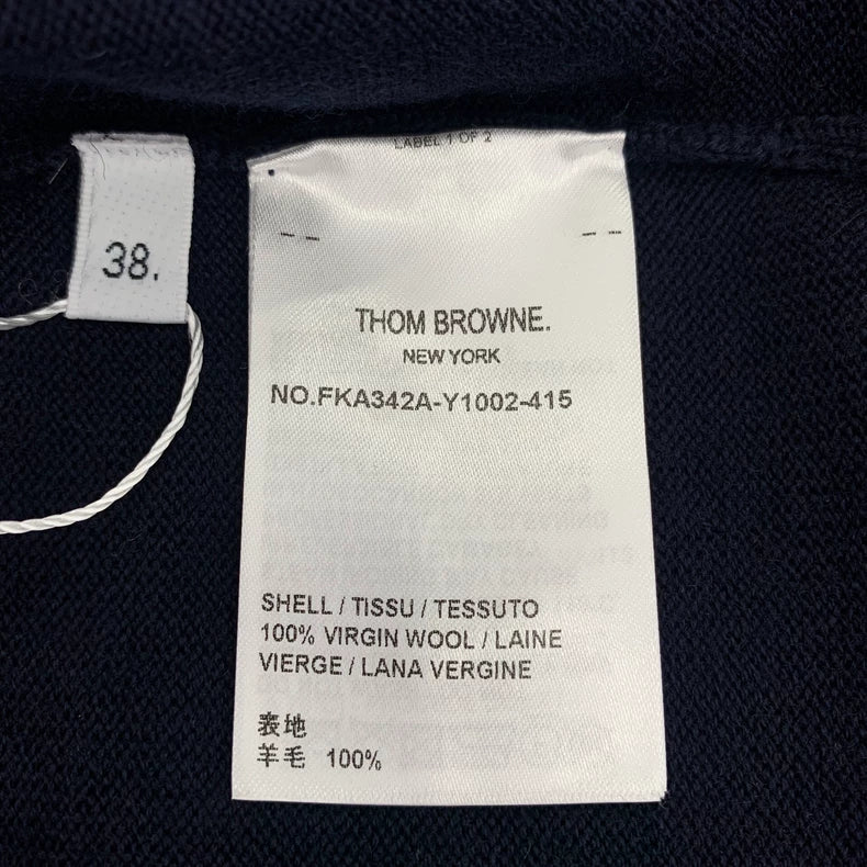 Classic Navy Wool Crew Neck Sweater