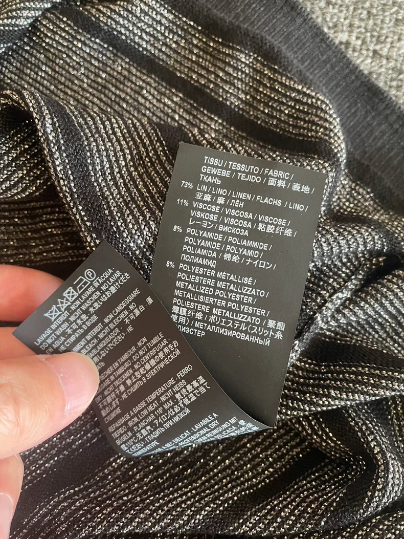 Saint Laurent Linen Striped Polo Shirt-yf