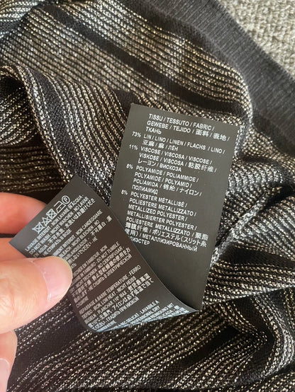 Saint Laurent Linen Striped Polo Shirt-yf