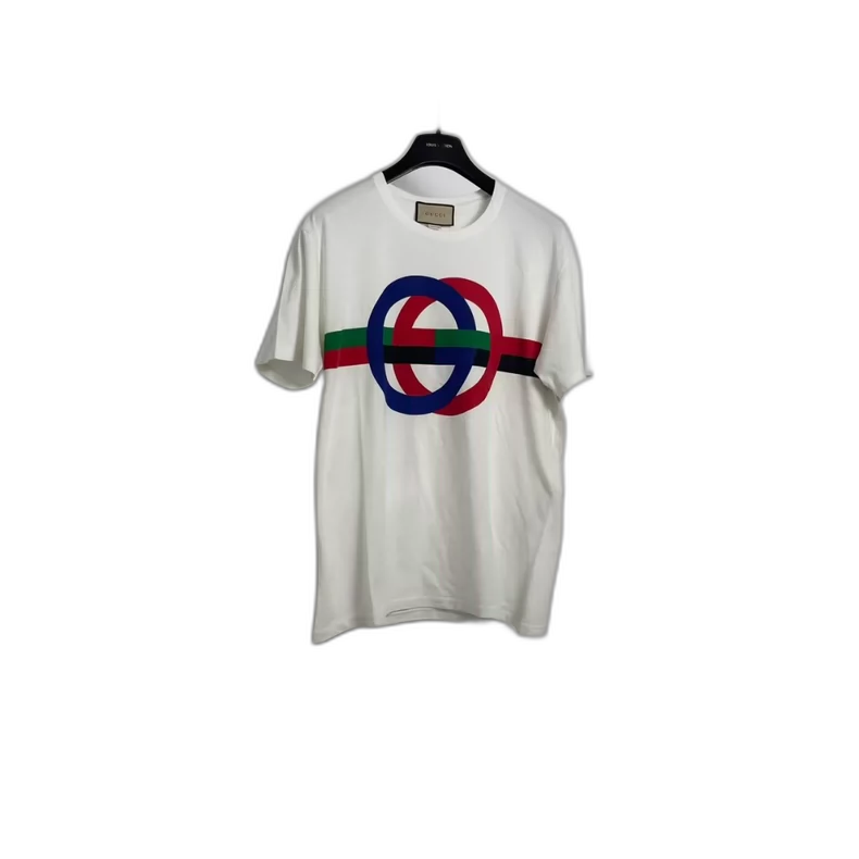 Gucci Logo Print White Short Sleeve T-Shirt