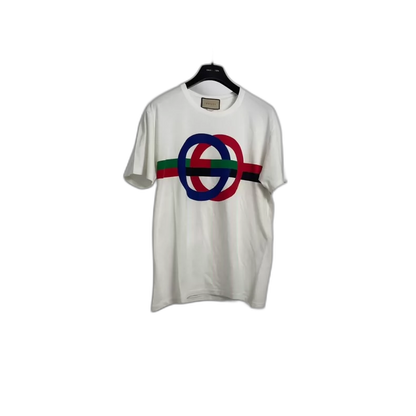 Gucci Logo Print White Short Sleeve T-Shirt