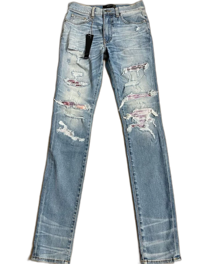 Amiri Blue Torn Thrash MX1 Denim Pants