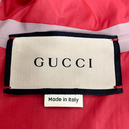 Gucci Blue Logo Print Hooded Jacket