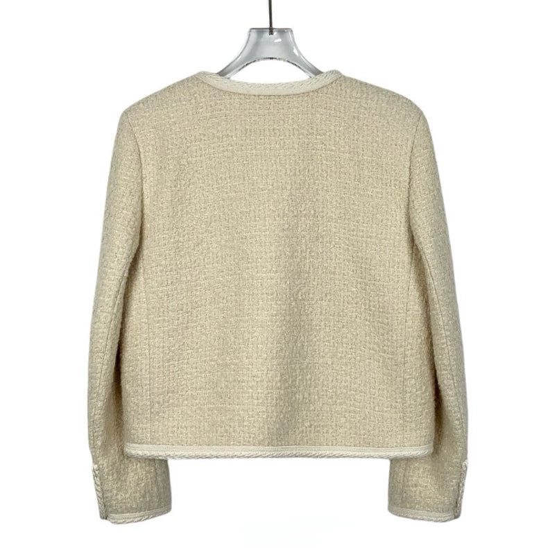 Celine Yellow Button Cashmere Weave Jacket