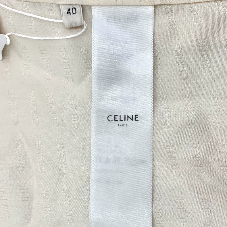 Celine Yellow Button Cashmere Weave Jacket