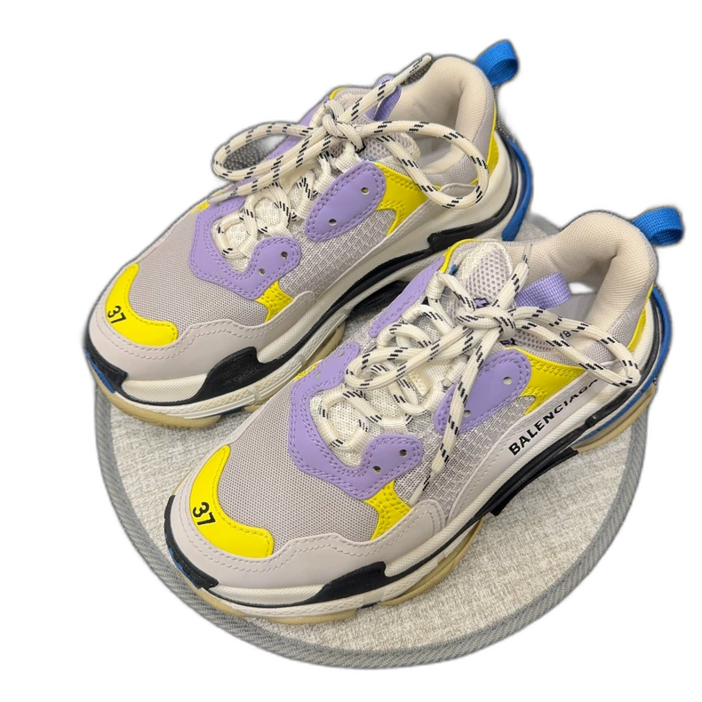 Balenciaga Triple Sneakers in Purple Yellow White