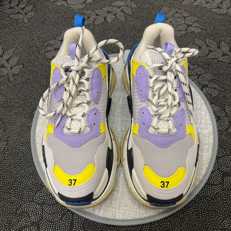 Balenciaga Triple Sneakers in Purple Yellow White