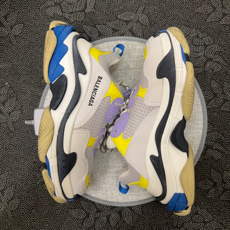 Balenciaga Triple Sneakers in Purple Yellow White