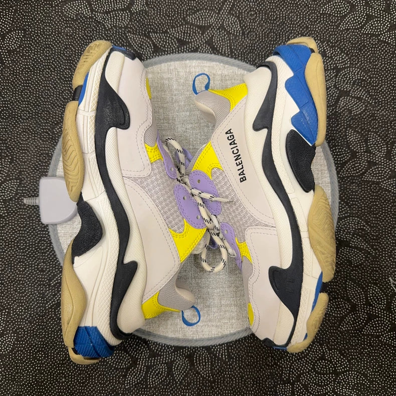 Balenciaga Triple Sneakers in Purple Yellow White