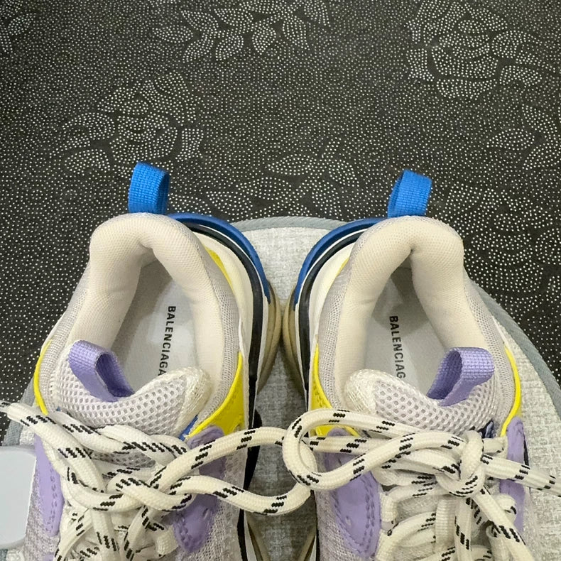 Balenciaga Triple Sneakers in Purple Yellow White