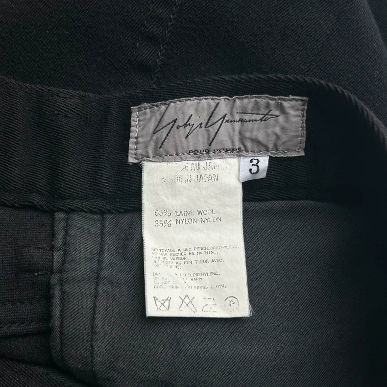 Yohji Yamamoto Black Denim Pants