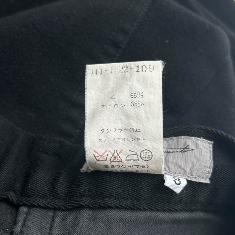 Yohji Yamamoto Black Denim Pants