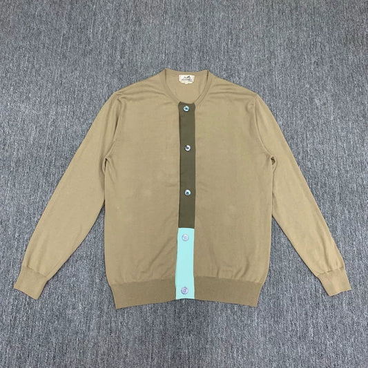 Hermes Beige Knit Cardigan Jacket