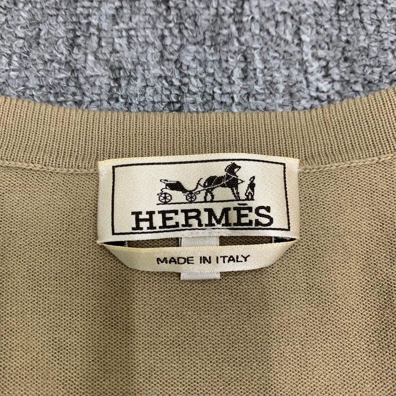 Hermes Beige Knit Cardigan Jacket
