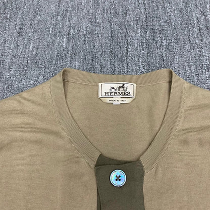 Hermes Beige Knit Cardigan Jacket