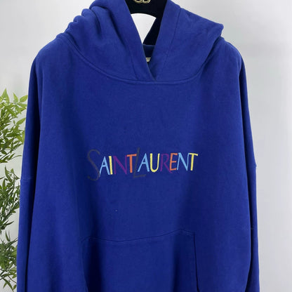 Saint Laurent Paris Embroidered Logo Hoodie