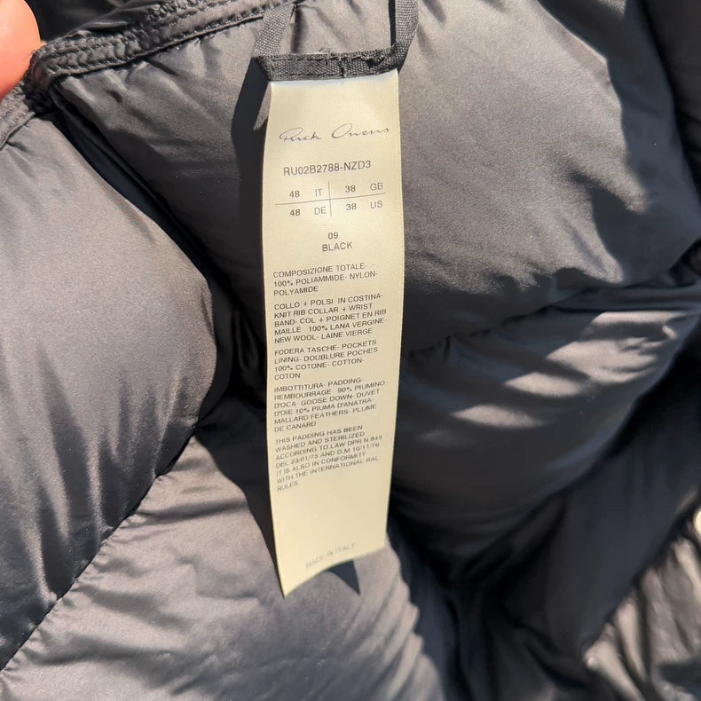 Rick Owens Classic Padded Jacket