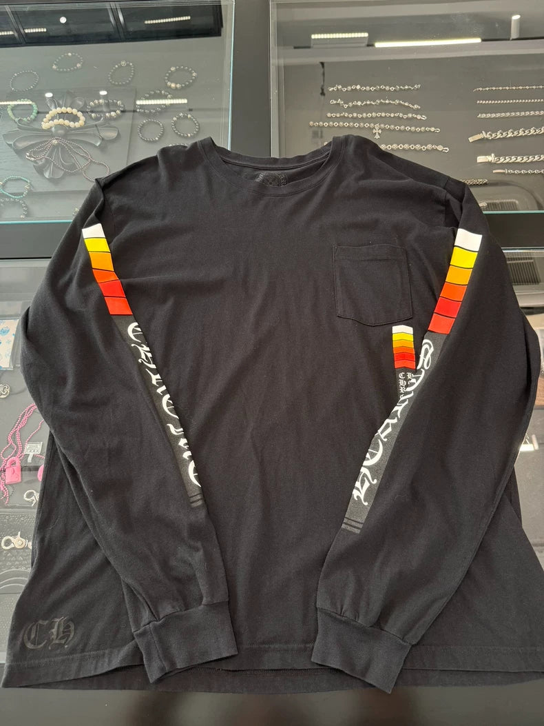 Chrome Hearts Black Print Long Sleeve Shirt-yf