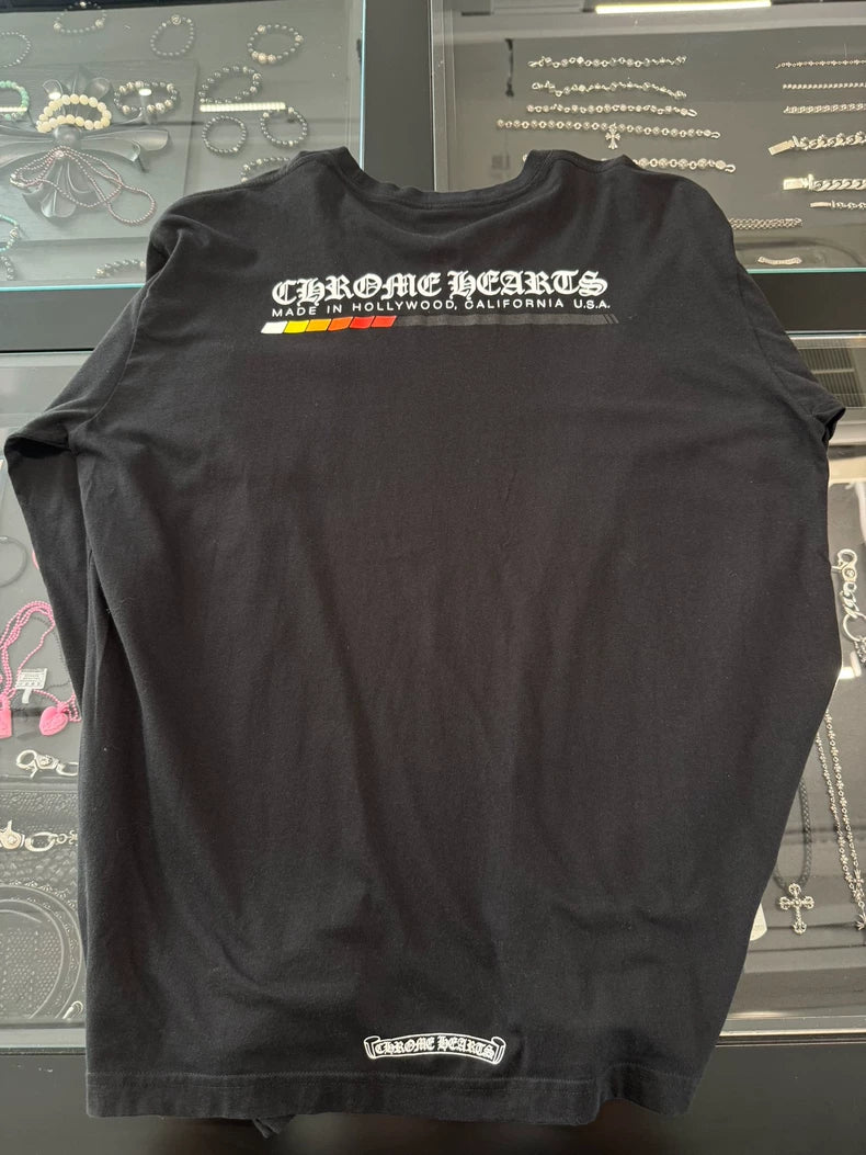 Chrome Hearts Black Print Long Sleeve Shirt-yf